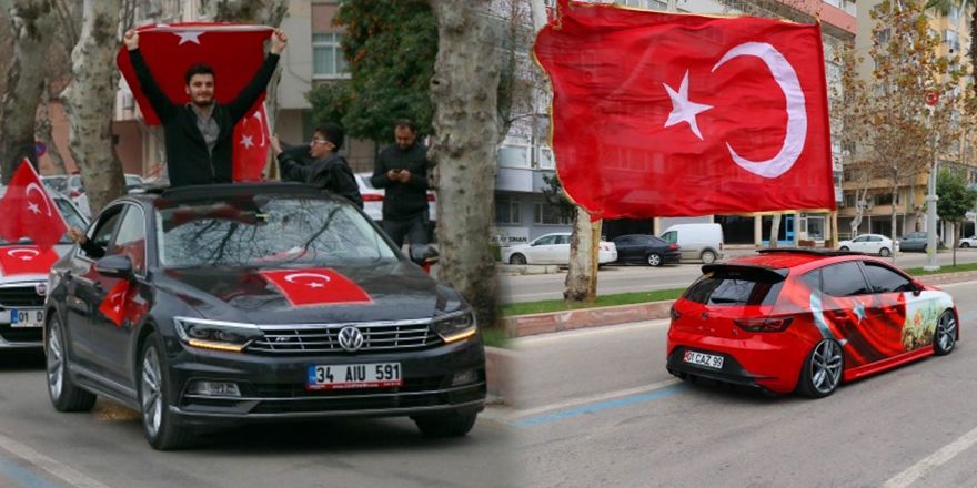 Mehmetçiğe destek konvoyu! Muhteşem görüntüler...