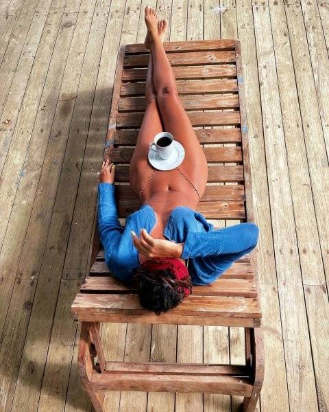 Eda Taşpınar'ın yapraklı pozu olay oldu 10