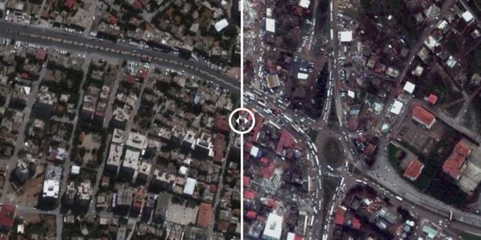 Uydu fotoğraflarıyla depremin yarattığı yıkım