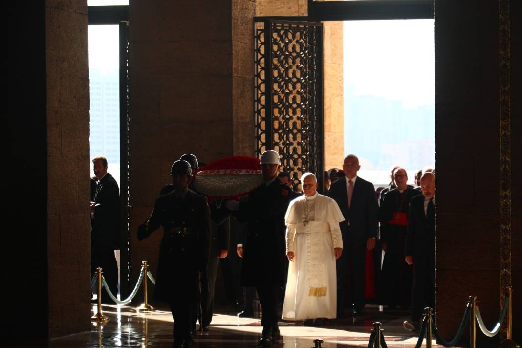 Papa Leo'nun Türkiye'deki ilk durağı Anıtkabir oldu 7