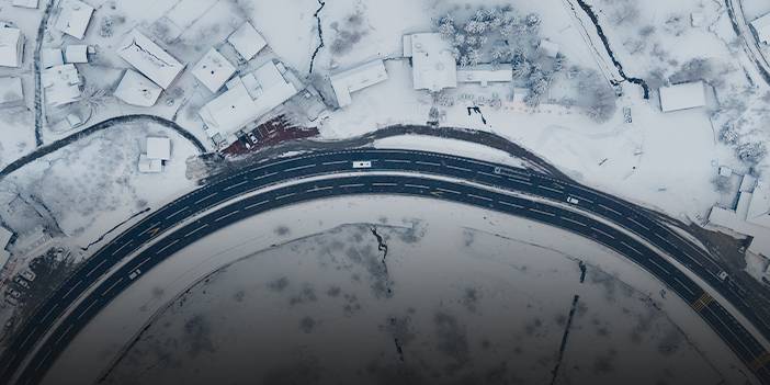 Bolu Dağı'nda kartpostallık kar manzarası