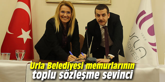 Urla Belediyesi memurlarının toplu sözleşme sevinci