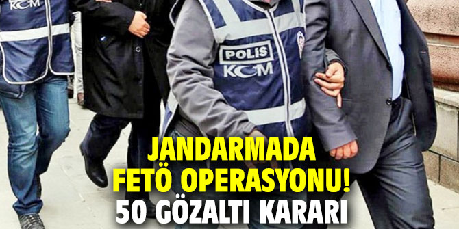 Jandarmada FETÖ operasyonu: 50 gözaltı kararı
