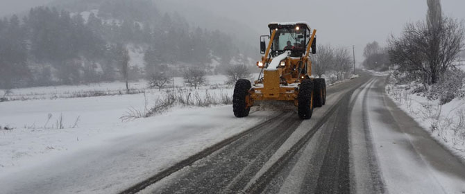Ödemiş’in dağları kar altında