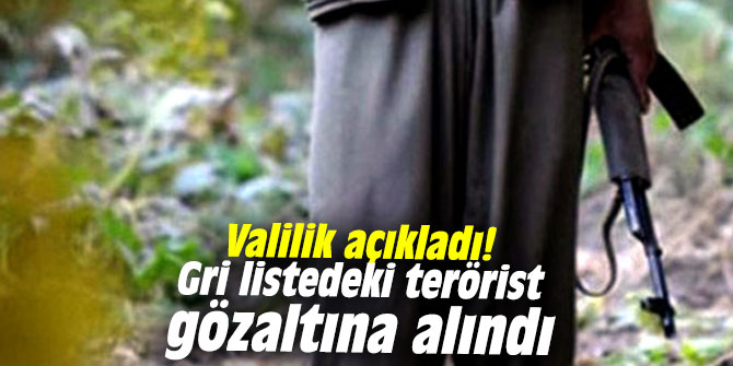 Valilik açıkladı! Gri listedeki terörist gözaltına alındı