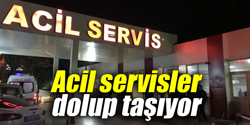 Acil servisler dolup taşıyor