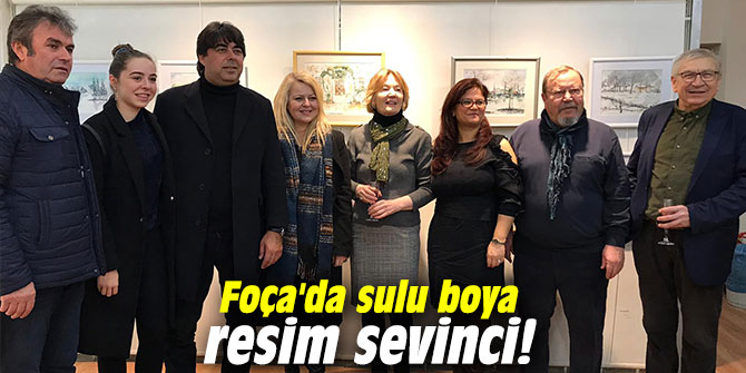 Foça'da sulu boya resim sevinci!