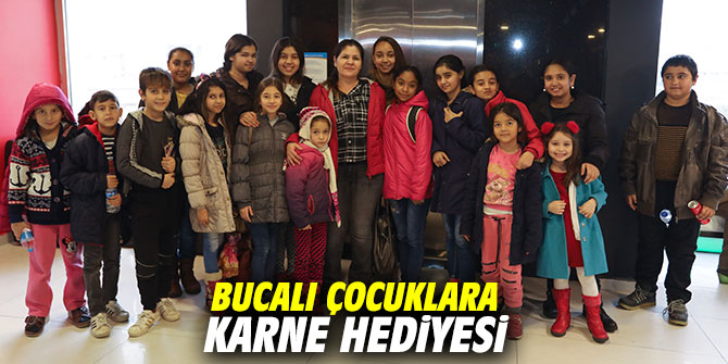 Bucalı çocuklara karne hediyesi