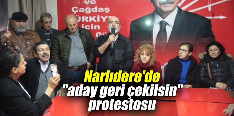 Narlıdere'de "aday geri çekilsin" protestosu
