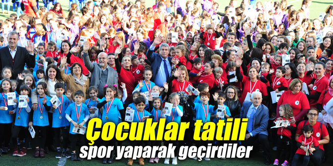 Çocuklar tatili spor yaparak geçirdiler