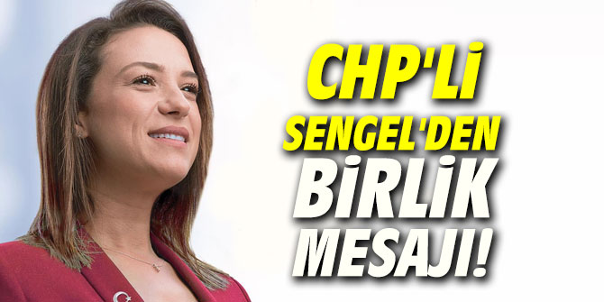 CHP'li Sengel'den birlik mesajı!