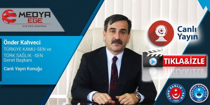 Önder Kahveci, Medya Ege TV'nin canlı yayın konuğu