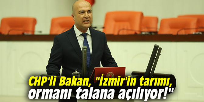 CHP'li Bakan, "İzmir'in tarımı, ormanı talana açılıyor!"