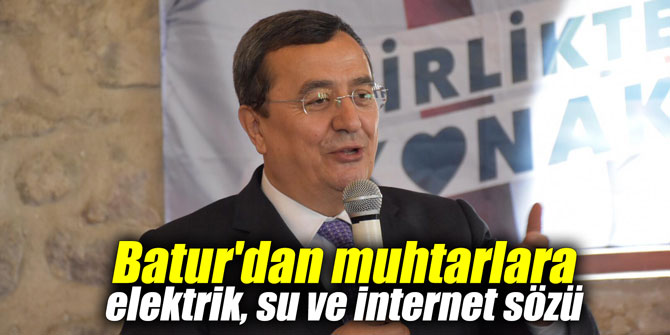Batur'dan muhtarlara elektrik, su ve internet sözü