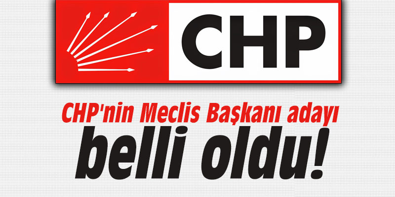 CHP'nin Meclis Başkanı adayı belli oldu!