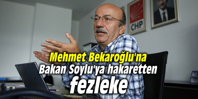 Mehmet Bekaroğlu'na Bakan Soylu'ya hakaretten fezleke