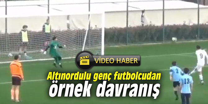 Altınordulu genç futbolcudan örnek davranış