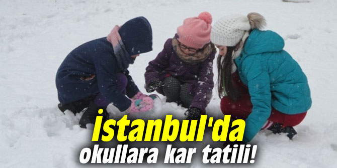 İstanbul'da okullara kar tatili!