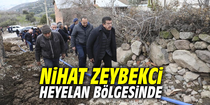 Nihat Zeybekci heyelan bölgesinde