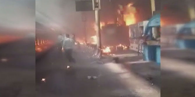 Tren istasyonunda yangın! Çok sayıda ölü ve yaralı var