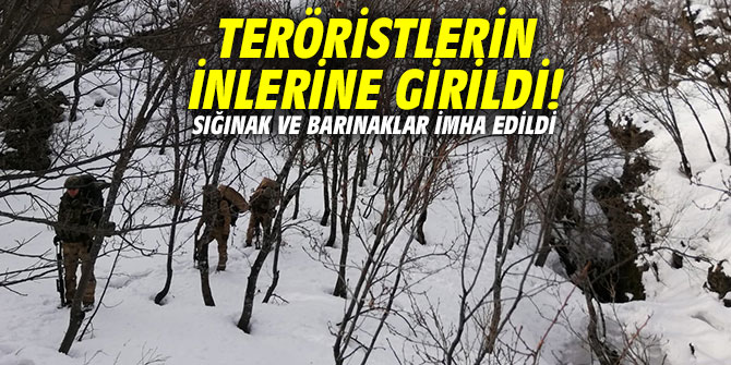 Teröristlerin inlerine girildi! 19 sığınak ve barınak imha edildi