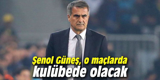 Şenol Güneş, o maçlarda kulübede olacak