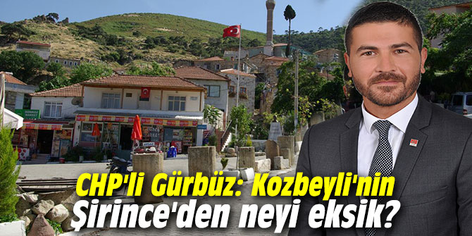 CHP'li Gürbüz: Kozbeyli'nin Şirince'den neyi eksik?