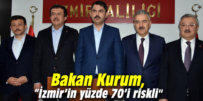 Bakan Kurum, “İzmir’in yüzde 70’i riskli"