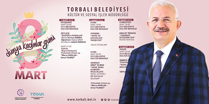 Torbalı'dan 8 Mart'ta yoğun program