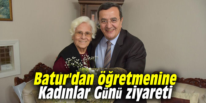 Batur'dan öğretmenine Kadınlar Günü ziyareti
