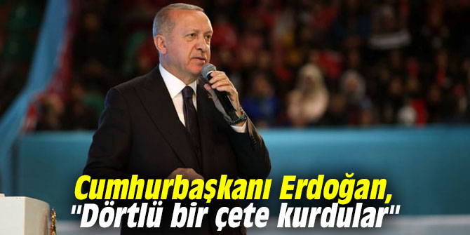 Cumhurbaşkanı Erdoğan, "Dörtlü bir çete kurdular"