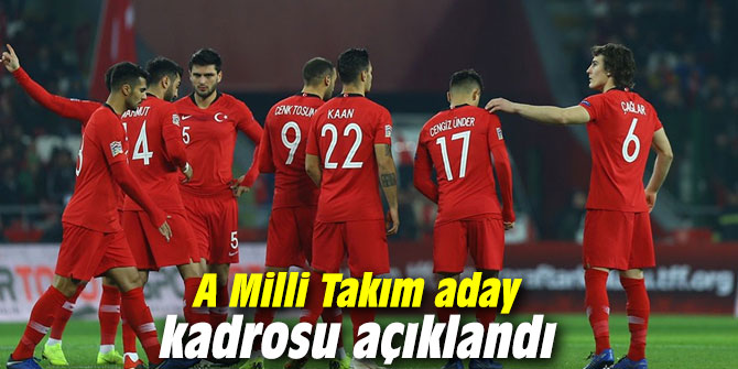 A Milli Takım aday kadrosu açıklandı
