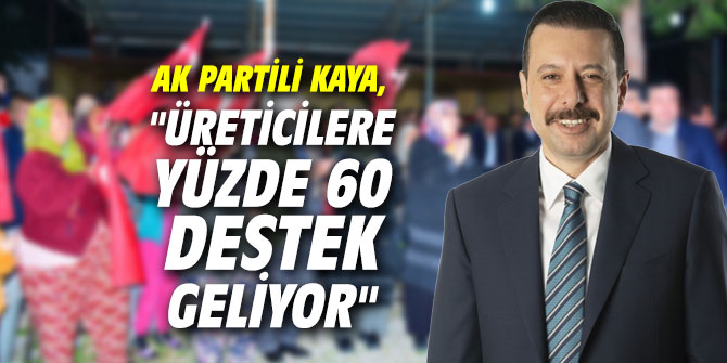 AK Partili Kaya, "Üreticilere yüzde 60 destek geliyor"