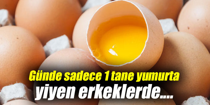 Günde sadece 1 tane yumurta yiyen erkeklerde...