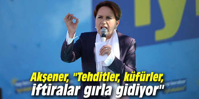 Akşener, "Tehditler, küfürler, iftiralar gırla gidiyor"