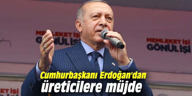 Cumhurbaşkanı Erdoğan'dan üreticilere müjde