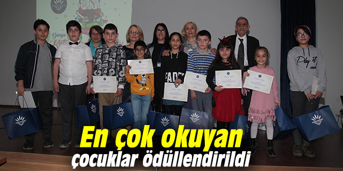 En çok okuyan çocuklar ödüllendirildi