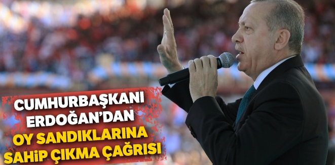Erdoğan'dan oy sandıklarına sahip çıkma çağrısı