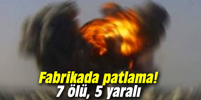 Fabrikada patlama! 7 ölü, 5 yaralı