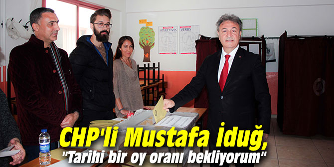 CHP'li İduğ, "Tarihi bir oy oranı bekliyorum"