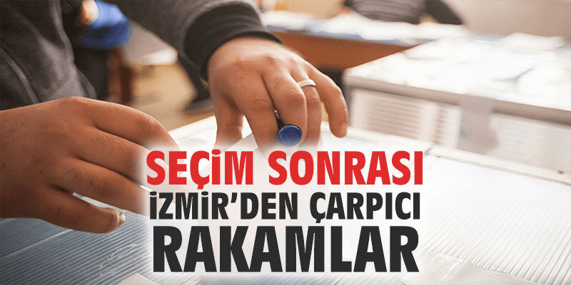 Seçim sonrası İzmir'den çarpıcı rakamlar!
