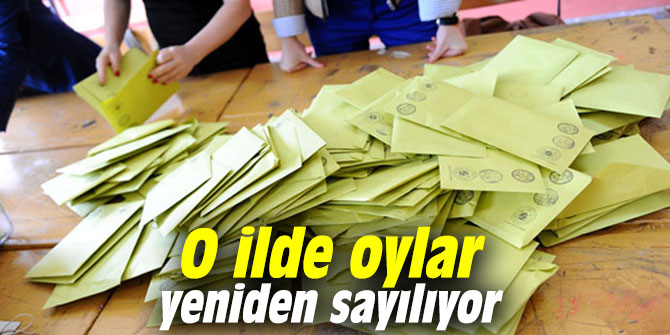 O ilde oylar yeniden sayılıyor