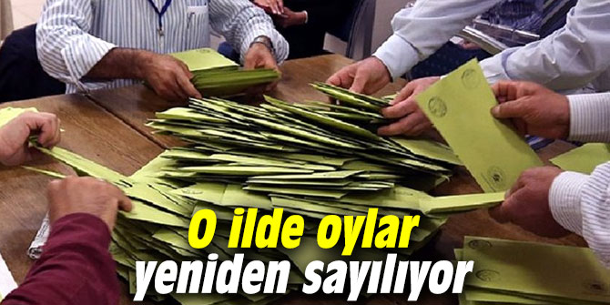 O ilde oylar yeniden sayılıyor