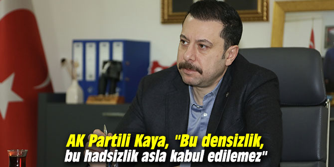 AK Partili Kaya, "Bu densizlik, bu hadsizlik asla kabul edilemez"