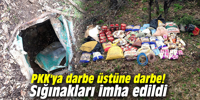 PKK'ya darbe üstüne darbe! Sığınakları imha edildi