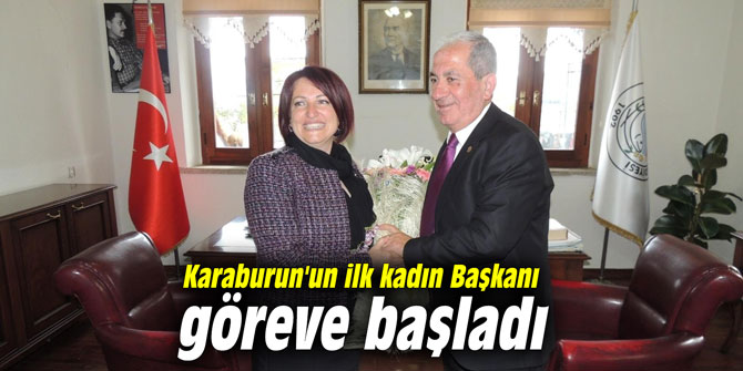 Karaburun'un ilk kadın Başkanı göreve başladı