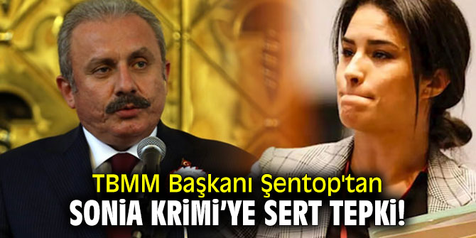 TBMM Başkanı Şentop'tan Sonia Krimi'ye sert tepki