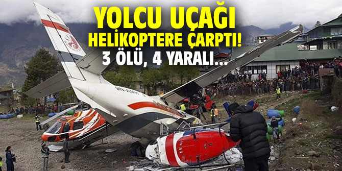 Yolcu uçağı helikoptere çarptı! 3 ölü, 4 yaralı