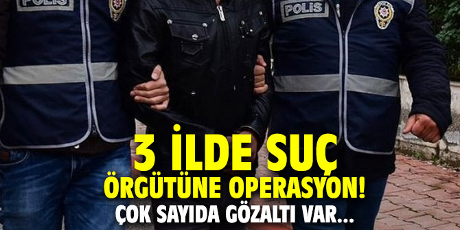 3 ilde suç örgütüne operasyon! Çok sayıda gözaltı var