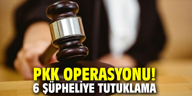 PKK operasyonu! 6 şüpheliye tutuklama